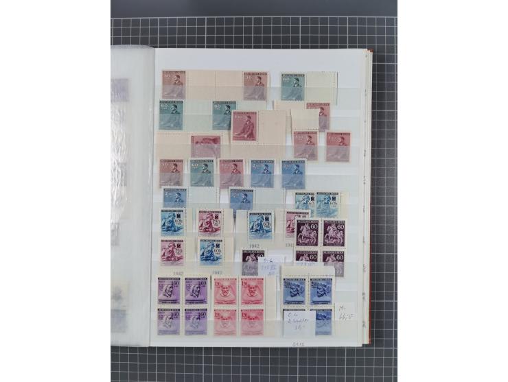 1939/45, ungebrauchter/postfrischer und gestempelter Bestand mit Lagerbuch, Teilsammlungen und Steckkarten. Dabei Sudetenland