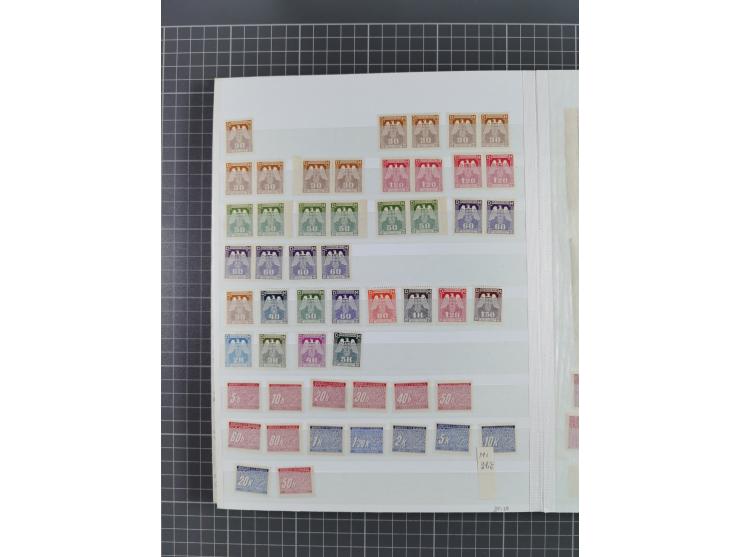 1939/45, ungebrauchter/postfrischer und gestempelter Bestand mit Lagerbuch, Teilsammlungen und Steckkarten. Dabei Sudetenland