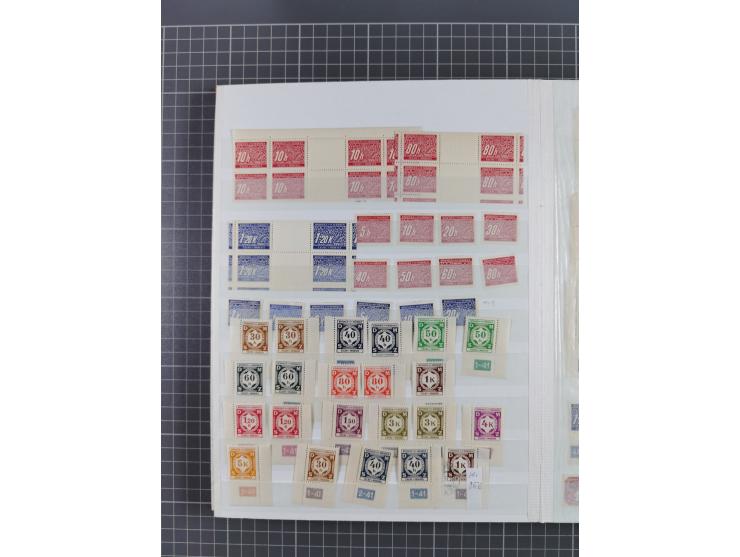 1939/45, ungebrauchter/postfrischer und gestempelter Bestand mit Lagerbuch, Teilsammlungen und Steckkarten. Dabei Sudetenland