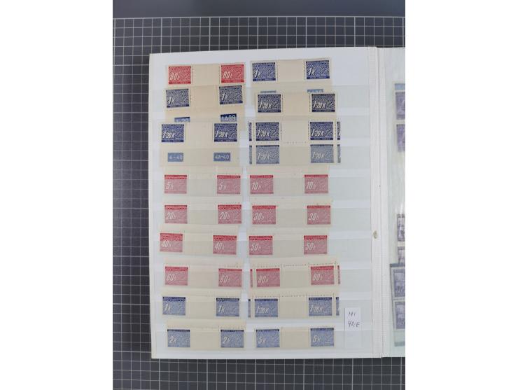 1939/45, ungebrauchter/postfrischer und gestempelter Bestand mit Lagerbuch, Teilsammlungen und Steckkarten. Dabei Sudetenland