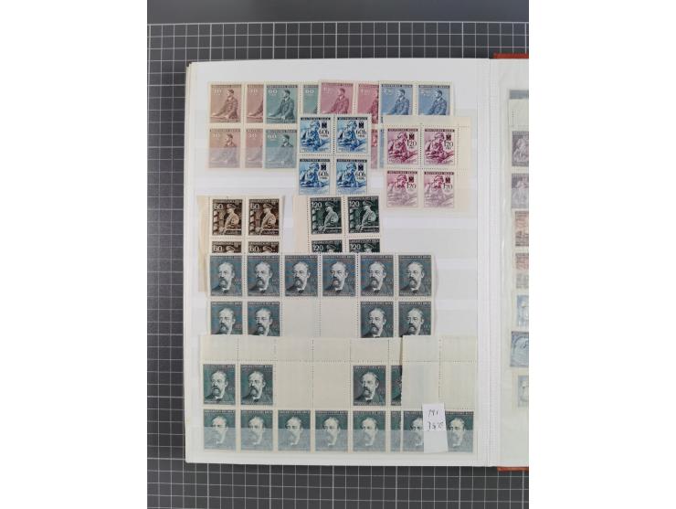 1939/45, ungebrauchter/postfrischer und gestempelter Bestand mit Lagerbuch, Teilsammlungen und Steckkarten. Dabei Sudetenland