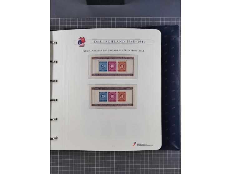 1940/2014(ca.), vorwiegend postfrische Sammlungen, dabei Französische Zone inkl. Mi.-Nr. 46II postfrisch, Bizone Mi.-Nr. 52-6