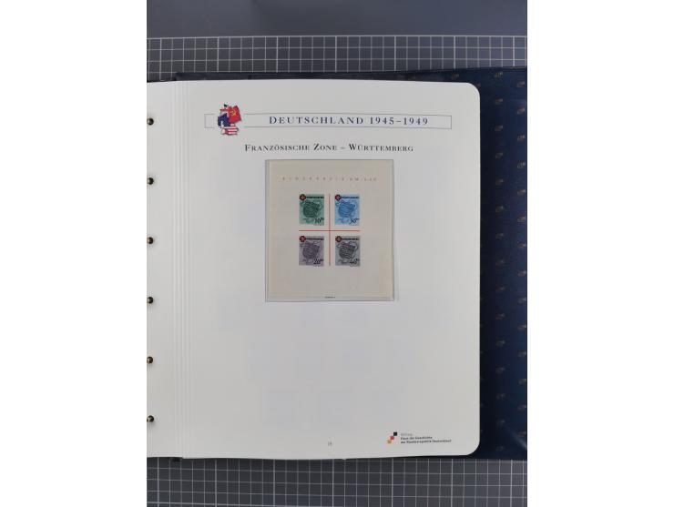 1940/2014(ca.), vorwiegend postfrische Sammlungen, dabei Französische Zone inkl. Mi.-Nr. 46II postfrisch, Bizone Mi.-Nr. 52-6