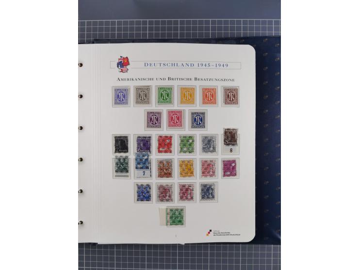 1940/2014(ca.), vorwiegend postfrische Sammlungen, dabei Französische Zone inkl. Mi.-Nr. 46II postfrisch, Bizone Mi.-Nr. 52-6