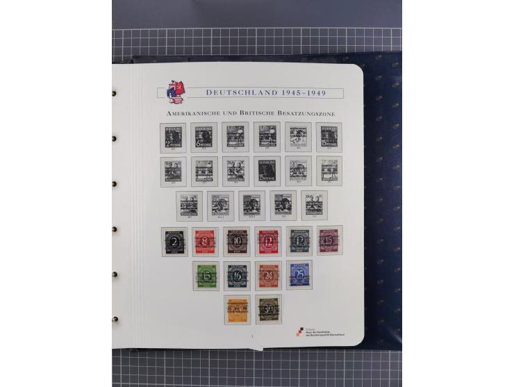 1940/2014(ca.), vorwiegend postfrische Sammlungen, dabei Französische Zone inkl. Mi.-Nr. 46II postfrisch, Bizone Mi.-Nr. 52-6
