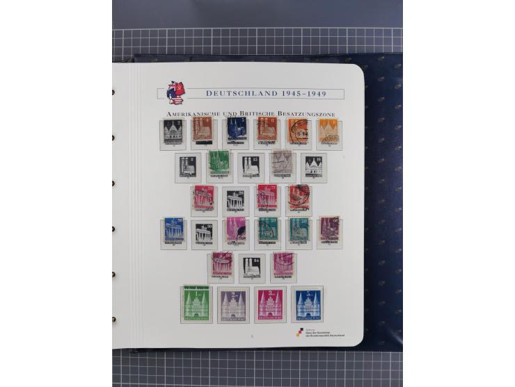 1940/2014(ca.), vorwiegend postfrische Sammlungen, dabei Französische Zone inkl. Mi.-Nr. 46II postfrisch, Bizone Mi.-Nr. 52-6