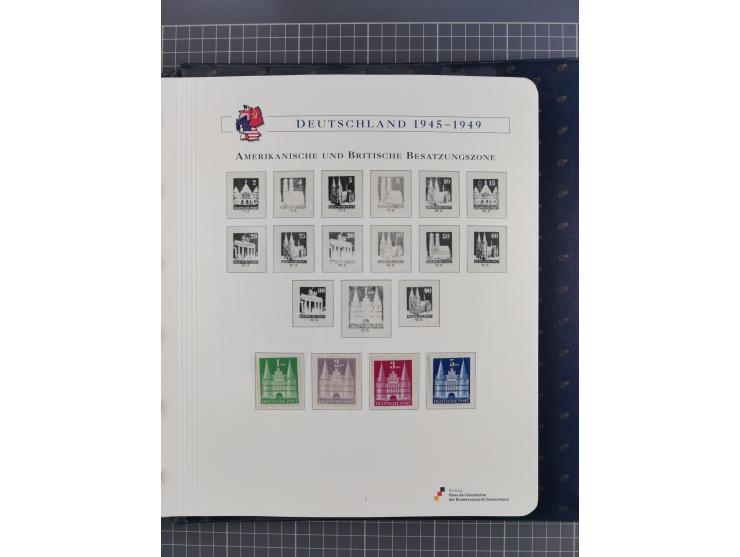 1940/2014(ca.), vorwiegend postfrische Sammlungen, dabei Französische Zone inkl. Mi.-Nr. 46II postfrisch, Bizone Mi.-Nr. 52-6