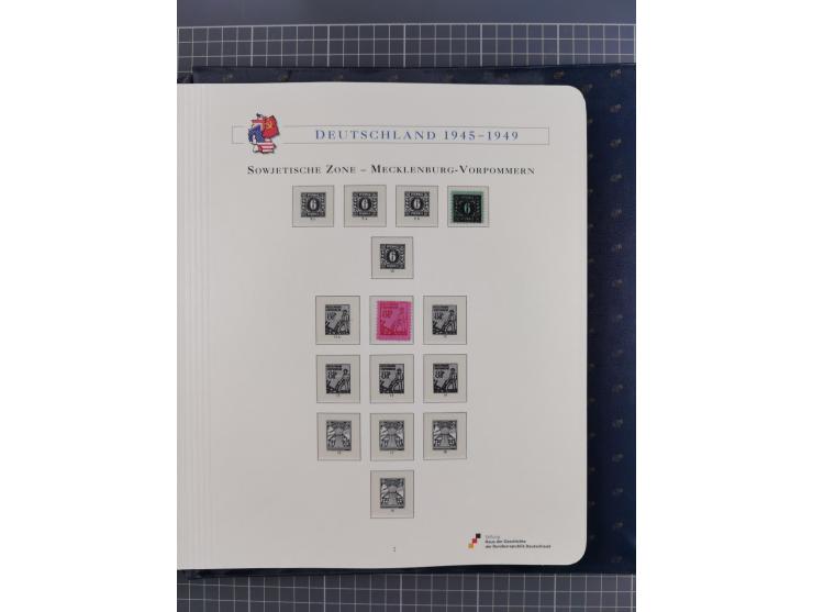 1940/2014(ca.), vorwiegend postfrische Sammlungen, dabei Französische Zone inkl. Mi.-Nr. 46II postfrisch, Bizone Mi.-Nr. 52-6