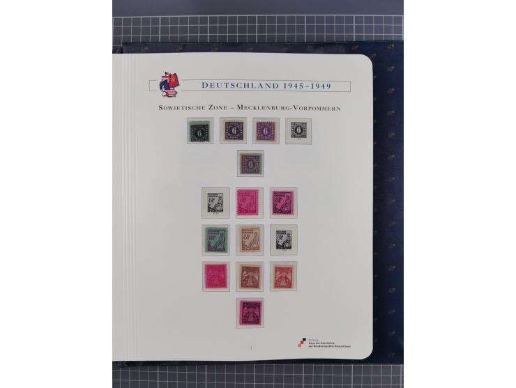 1940/2014(ca.), vorwiegend postfrische Sammlungen, dabei Französische Zone inkl. Mi.-Nr. 46II postfrisch, Bizone Mi.-Nr. 52-6