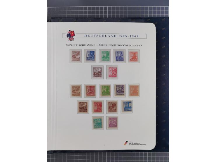 1940/2014(ca.), vorwiegend postfrische Sammlungen, dabei Französische Zone inkl. Mi.-Nr. 46II postfrisch, Bizone Mi.-Nr. 52-6