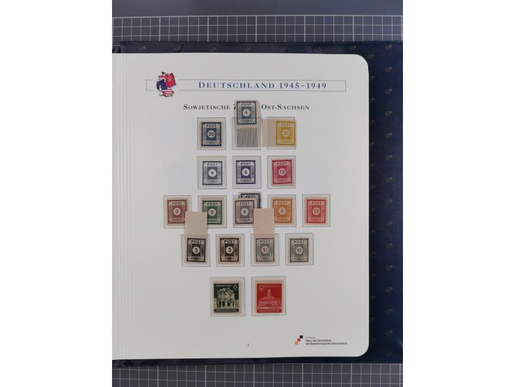 1940/2014(ca.), vorwiegend postfrische Sammlungen, dabei Französische Zone inkl. Mi.-Nr. 46II postfrisch, Bizone Mi.-Nr. 52-6