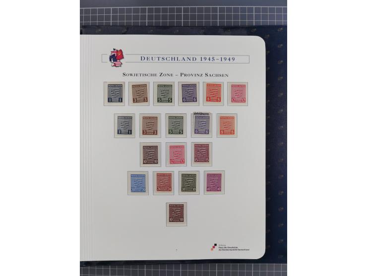 1940/2014(ca.), vorwiegend postfrische Sammlungen, dabei Französische Zone inkl. Mi.-Nr. 46II postfrisch, Bizone Mi.-Nr. 52-6