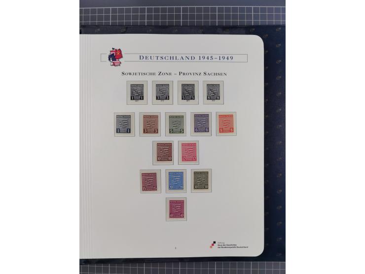1940/2014(ca.), vorwiegend postfrische Sammlungen, dabei Französische Zone inkl. Mi.-Nr. 46II postfrisch, Bizone Mi.-Nr. 52-6