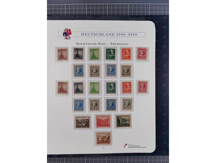 1940/2014(ca.), vorwiegend postfrische Sammlungen, dabei Französische Zone inkl. Mi.-Nr. 46II postfrisch, Bizone Mi.-Nr. 52-6