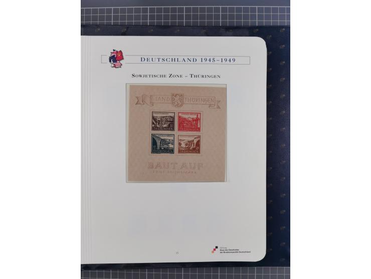 1940/2014(ca.), vorwiegend postfrische Sammlungen, dabei Französische Zone inkl. Mi.-Nr. 46II postfrisch, Bizone Mi.-Nr. 52-6