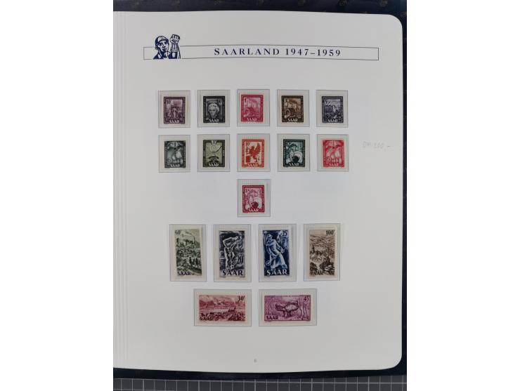 1940/2014(ca.), vorwiegend postfrische Sammlungen, dabei Französische Zone inkl. Mi.-Nr. 46II postfrisch, Bizone Mi.-Nr. 52-6