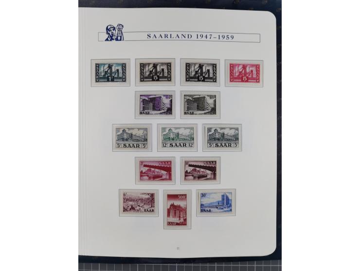 1940/2014(ca.), vorwiegend postfrische Sammlungen, dabei Französische Zone inkl. Mi.-Nr. 46II postfrisch, Bizone Mi.-Nr. 52-6