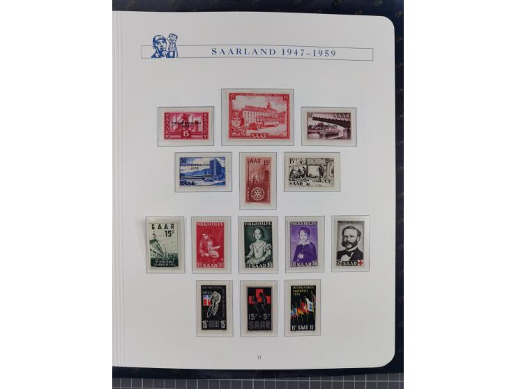 1940/2014(ca.), vorwiegend postfrische Sammlungen, dabei Französische Zone inkl. Mi.-Nr. 46II postfrisch, Bizone Mi.-Nr. 52-6