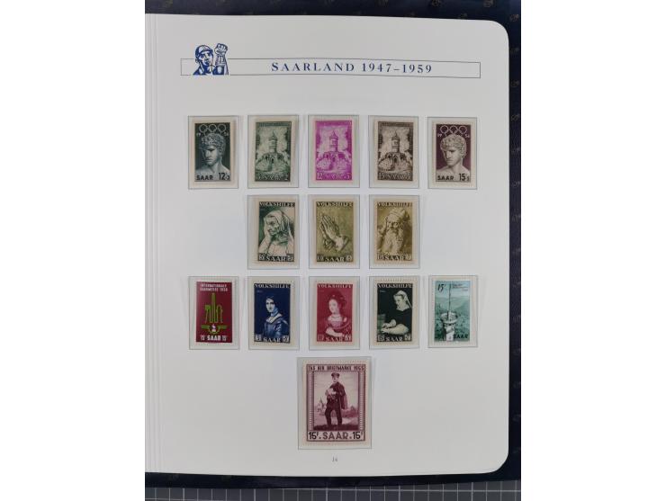 1940/2014(ca.), vorwiegend postfrische Sammlungen, dabei Französische Zone inkl. Mi.-Nr. 46II postfrisch, Bizone Mi.-Nr. 52-6