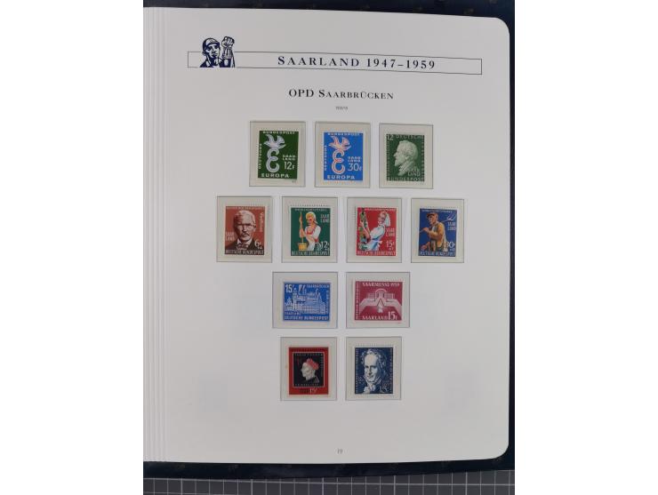 1940/2014(ca.), vorwiegend postfrische Sammlungen, dabei Französische Zone inkl. Mi.-Nr. 46II postfrisch, Bizone Mi.-Nr. 52-6