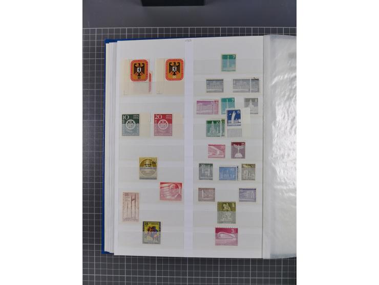 1940/2014(ca.), vorwiegend postfrische Sammlungen, dabei Französische Zone inkl. Mi.-Nr. 46II postfrisch, Bizone Mi.-Nr. 52-6