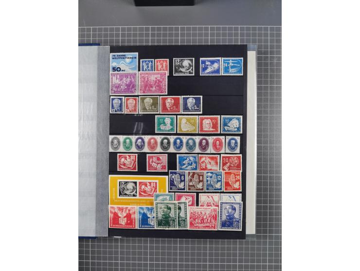1940/2014(ca.), vorwiegend postfrische Sammlungen, dabei Französische Zone inkl. Mi.-Nr. 46II postfrisch, Bizone Mi.-Nr. 52-6