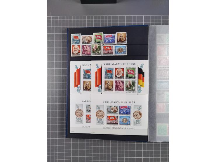 1940/2014(ca.), vorwiegend postfrische Sammlungen, dabei Französische Zone inkl. Mi.-Nr. 46II postfrisch, Bizone Mi.-Nr. 52-6