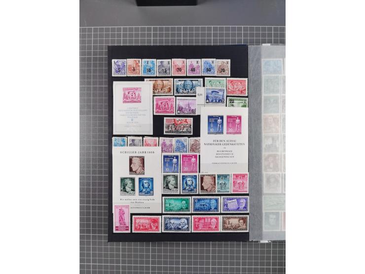 1940/2014(ca.), vorwiegend postfrische Sammlungen, dabei Französische Zone inkl. Mi.-Nr. 46II postfrisch, Bizone Mi.-Nr. 52-6