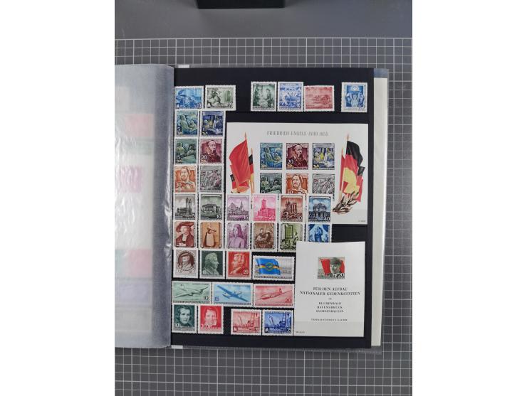 1940/2014(ca.), vorwiegend postfrische Sammlungen, dabei Französische Zone inkl. Mi.-Nr. 46II postfrisch, Bizone Mi.-Nr. 52-6