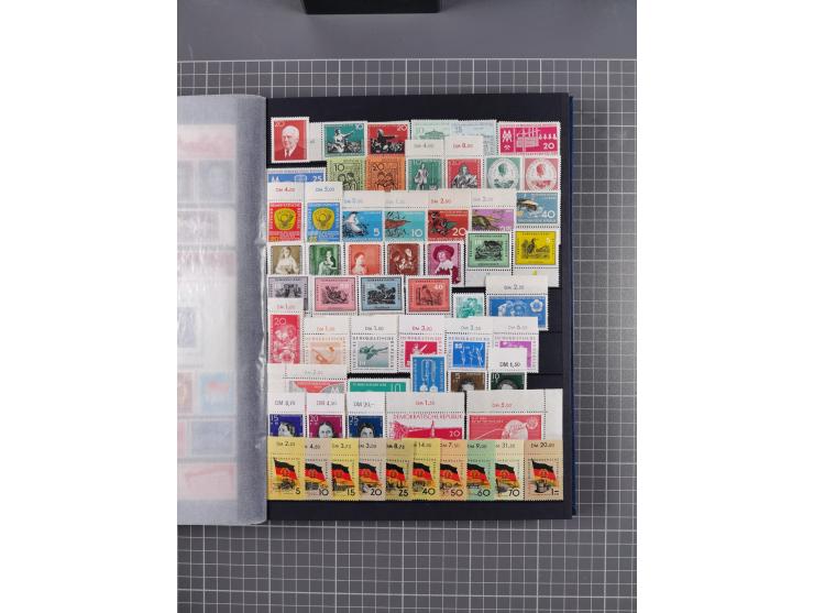 1940/2014(ca.), vorwiegend postfrische Sammlungen, dabei Französische Zone inkl. Mi.-Nr. 46II postfrisch, Bizone Mi.-Nr. 52-6