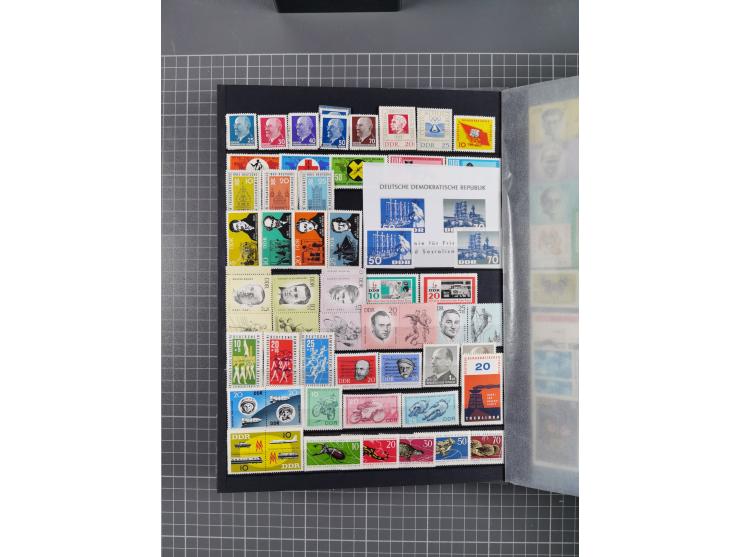 1940/2014(ca.), vorwiegend postfrische Sammlungen, dabei Französische Zone inkl. Mi.-Nr. 46II postfrisch, Bizone Mi.-Nr. 52-6