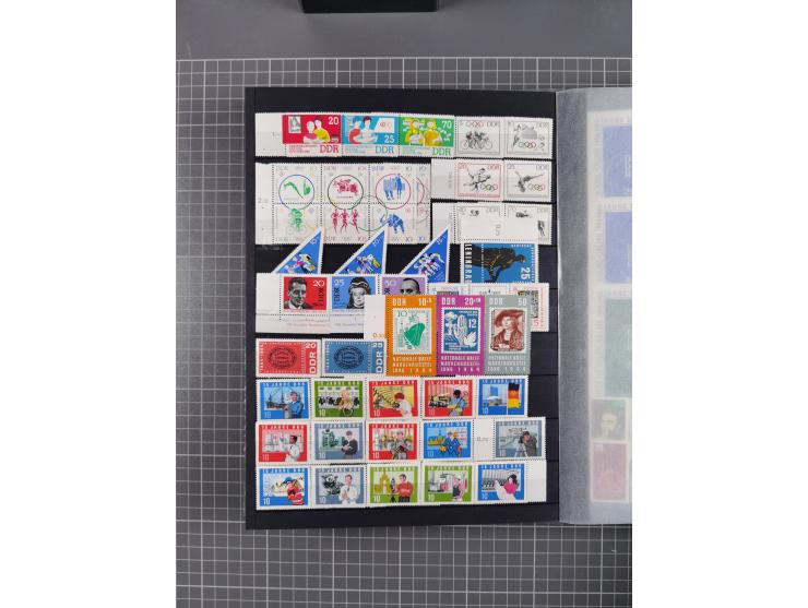 1940/2014(ca.), vorwiegend postfrische Sammlungen, dabei Französische Zone inkl. Mi.-Nr. 46II postfrisch, Bizone Mi.-Nr. 52-6