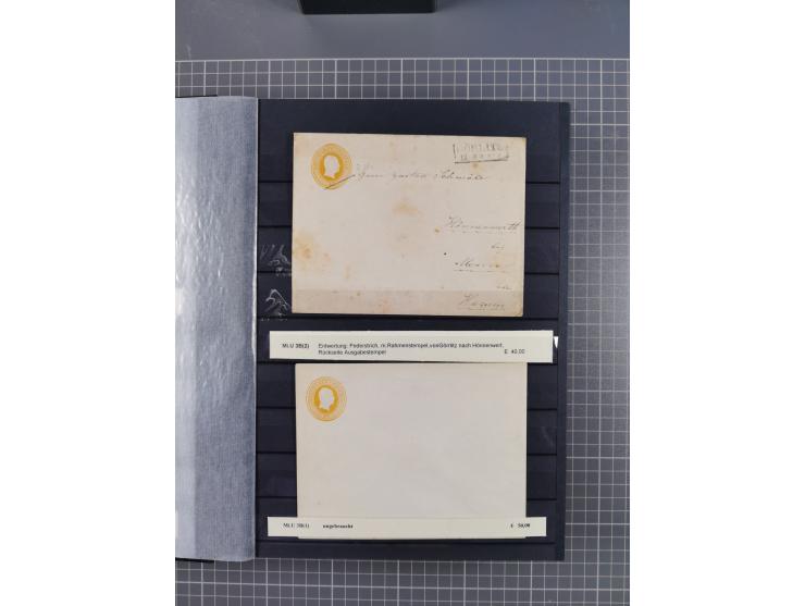 1851/67 (ca.), kleine Partie Baden, Taxis und Preußen-Ganzsachen