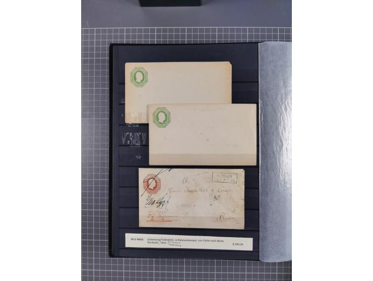 1851/67 (ca.), kleine Partie Baden, Taxis und Preußen-Ganzsachen