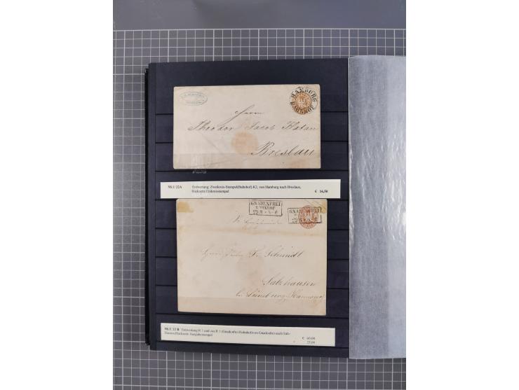 1851/67 (ca.), kleine Partie Baden, Taxis und Preußen-Ganzsachen
