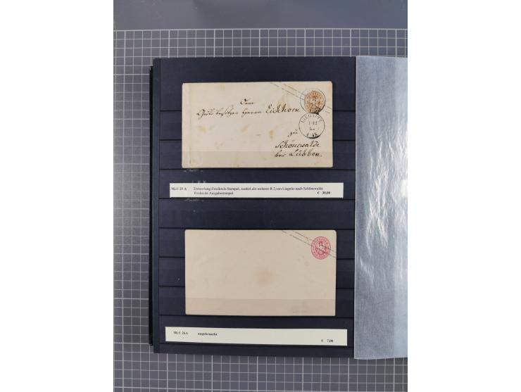 1851/67 (ca.), kleine Partie Baden, Taxis und Preußen-Ganzsachen