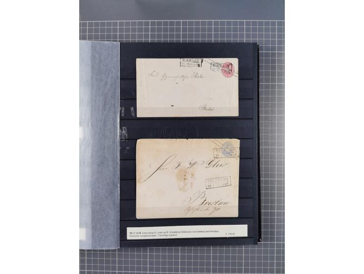 1851/67 (ca.), kleine Partie Baden, Taxis und Preußen-Ganzsachen