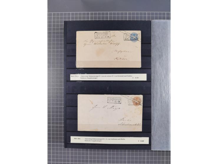 1851/67 (ca.), kleine Partie Baden, Taxis und Preußen-Ganzsachen