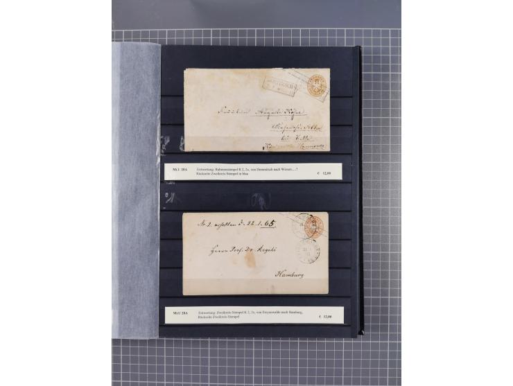 1851/67 (ca.), kleine Partie Baden, Taxis und Preußen-Ganzsachen