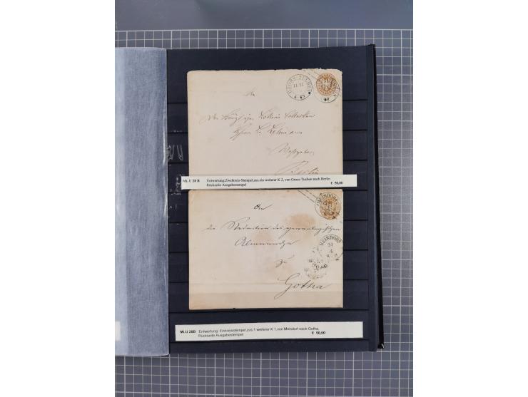 1851/67 (ca.), kleine Partie Baden, Taxis und Preußen-Ganzsachen