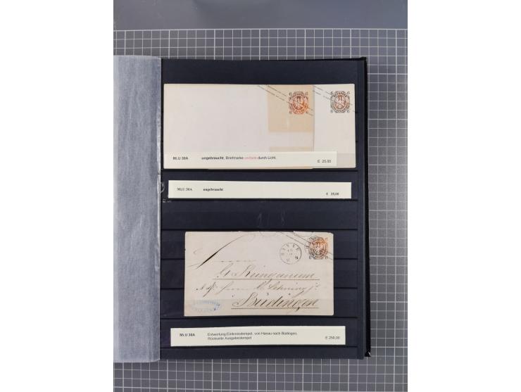 1851/67 (ca.), kleine Partie Baden, Taxis und Preußen-Ganzsachen