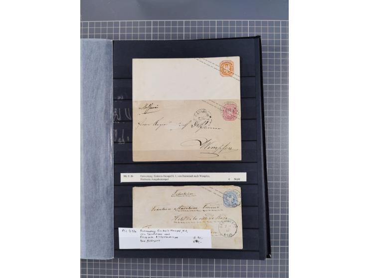 1851/67 (ca.), kleine Partie Baden, Taxis und Preußen-Ganzsachen