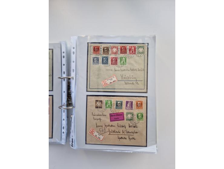 1850/1920, kleine Sammlung mit zusätzlich einigen hundert Briefen, Karten und Paketkarten der Pfennig-Zeit