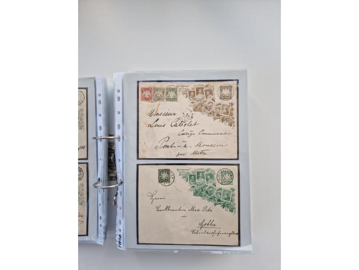 1850/1920, kleine Sammlung mit zusätzlich einigen hundert Briefen, Karten und Paketkarten der Pfennig-Zeit