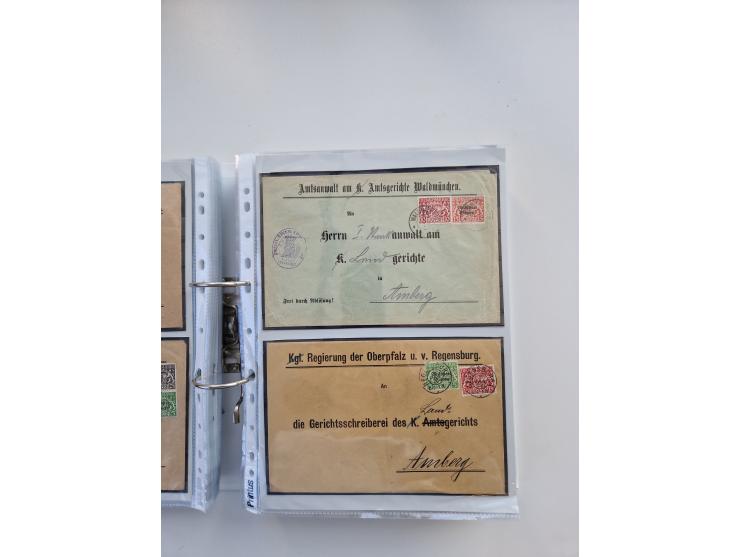 1850/1920, kleine Sammlung mit zusätzlich einigen hundert Briefen, Karten und Paketkarten der Pfennig-Zeit