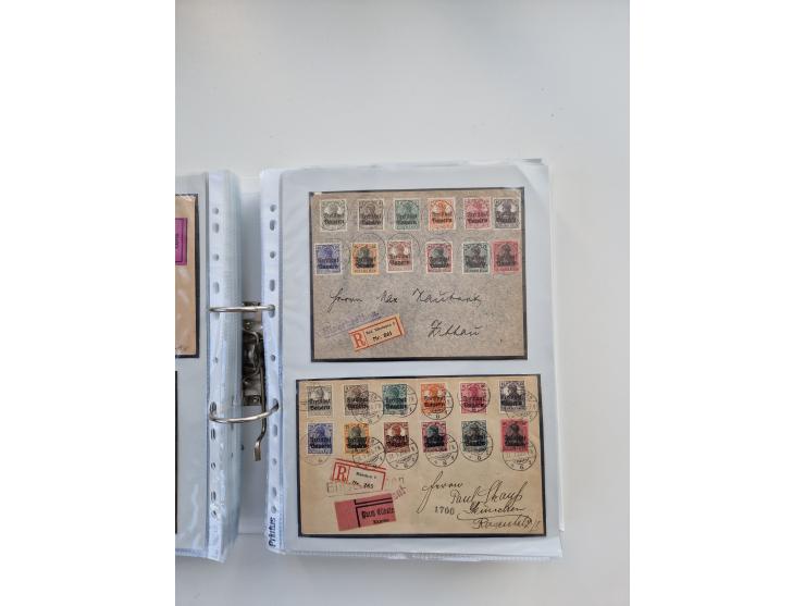 1850/1920, kleine Sammlung mit zusätzlich einigen hundert Briefen, Karten und Paketkarten der Pfennig-Zeit