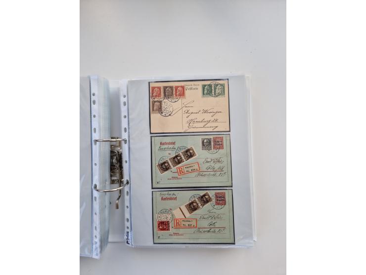 1850/1920, kleine Sammlung mit zusätzlich einigen hundert Briefen, Karten und Paketkarten der Pfennig-Zeit