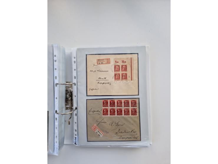 1850/1920, kleine Sammlung mit zusätzlich einigen hundert Briefen, Karten und Paketkarten der Pfennig-Zeit