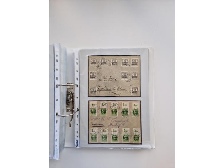 1850/1920, kleine Sammlung mit zusätzlich einigen hundert Briefen, Karten und Paketkarten der Pfennig-Zeit