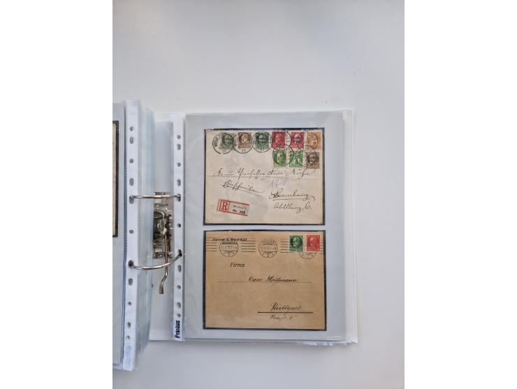 1850/1920, kleine Sammlung mit zusätzlich einigen hundert Briefen, Karten und Paketkarten der Pfennig-Zeit